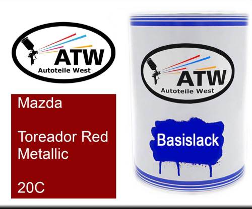 Mazda, Toreador Red Metallic, 20C: 500ml Lackdose, von ATW Autoteile West.
